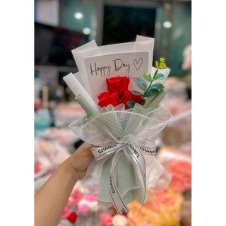 Bó hoa hồng sáp 3 bông