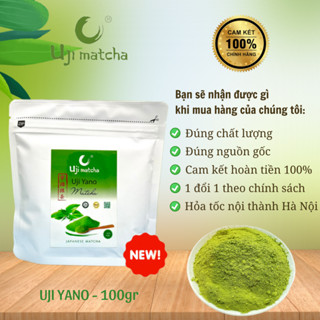 Bột trà xanh matcha vụ Xuân thượng hạng UJI YANO nguyên chất -Túi Zip 100G