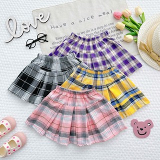 chân váy xếp ly VẢI KATE cho bé gái có quần chip trong từ 10 đến 32kg-chất vải mềm mát-HOANGNAMKIDS