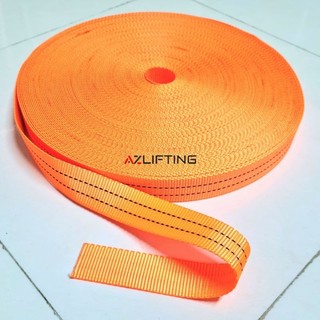 Dây đai polyester bản 35mm màu cam (GIÁ BÁN THEO MÉT)
