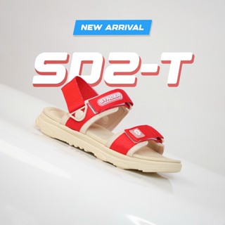 [TẶNG CHAI VỆ SINH GIÀY ] Giày Sandal SYNDER Nam Nữ SD2-T Màu Be Đỏ Đế Bằng - Nam tăng 1 size