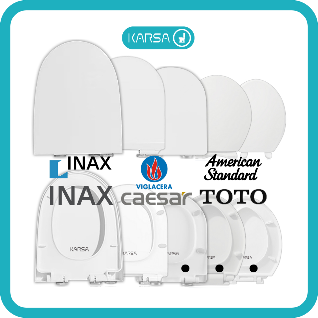 Nắp bồn cầu thay thế Inax Toto american standard viglacera caesar thiên thanh chính hãng KARSA Cao Cấp