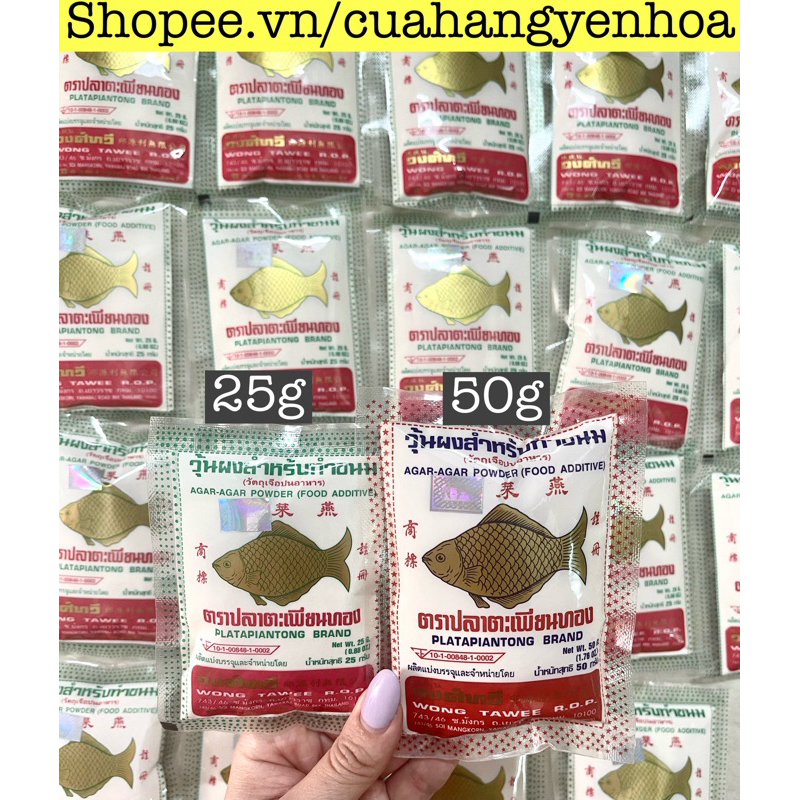 25g/50g Bột Rau Câu Cá Vàng Thái Lan-Hàng chuẩn tem bạc