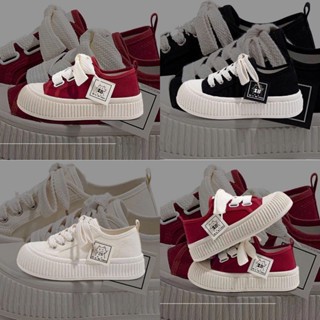 Giày Vải Đế Dày Cho Nữ 2024 Mới Thoáng Khí Giày Trắng Đế Mềm Sinh Viên Giày Thể Thao Xu Hướng