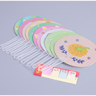 Quạt Nhựa Tròn họa tiết hình Cute