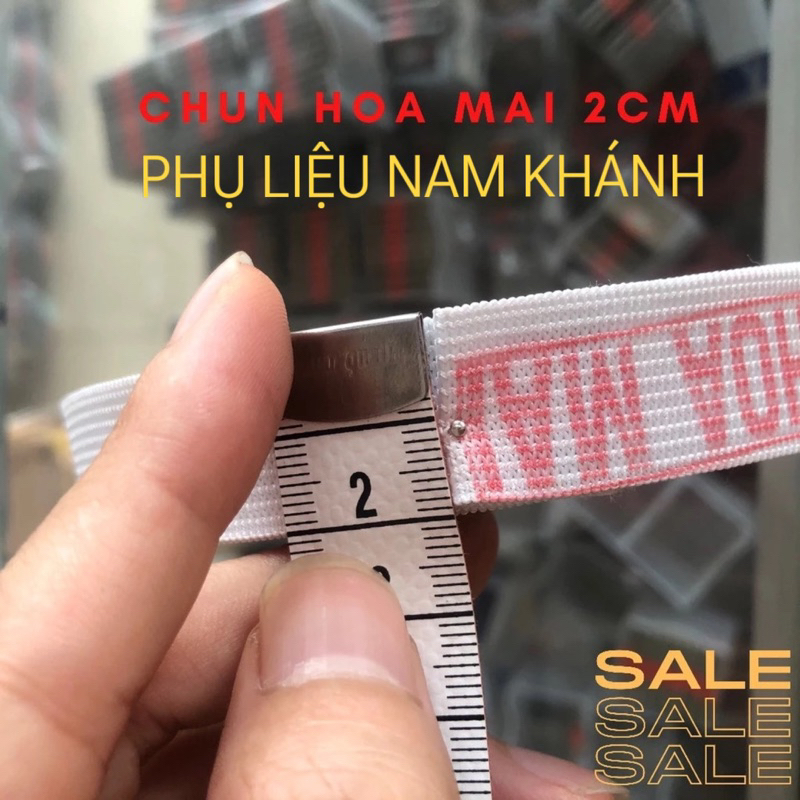 Chun quần 2cm Hoa Mai 10m/cuộn