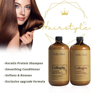  Dầu Gội Xả Nelly Eliza COLLAGEN CLASSIC 1000ml Sạch Gàu Chống Rụng Tóc 