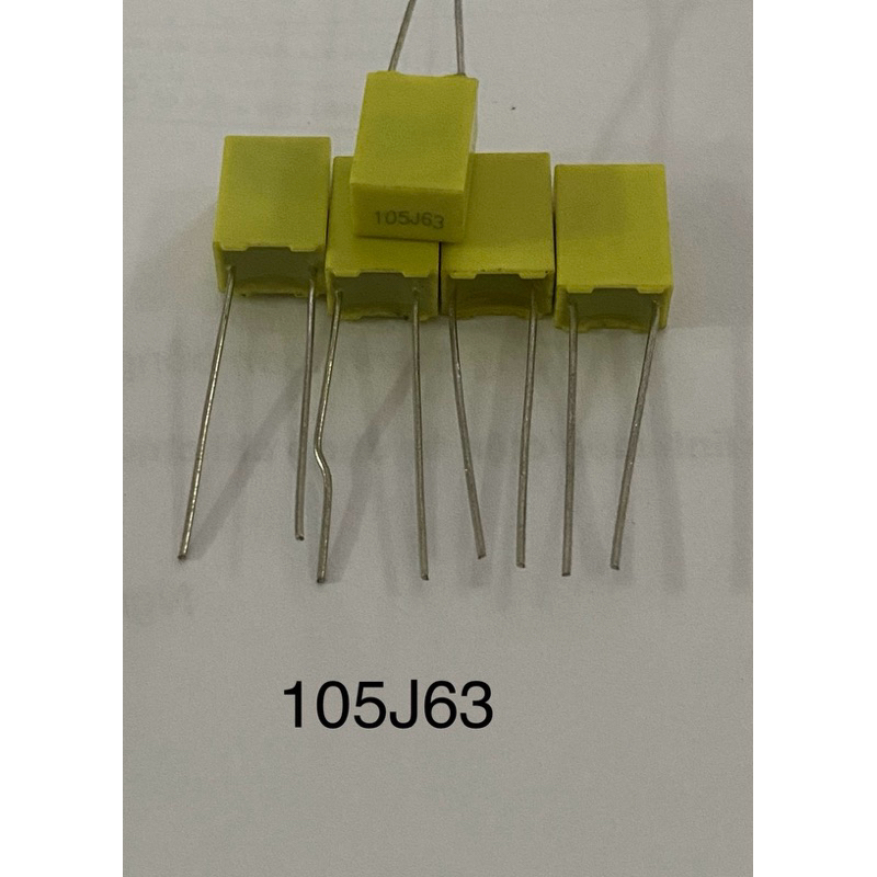 Tụ hiệu chỉnh màu vàng 63V105J Tụ hiệu chỉnh 1UF 105J63V 105J 63V