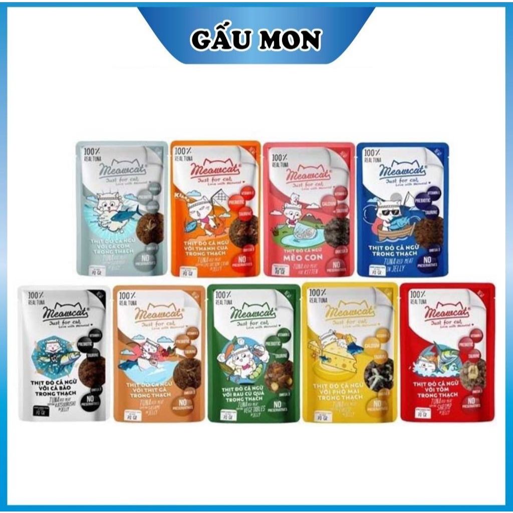 Pate MEOWCAT Dành Cho Mèo Gói 70g, Pate Cho Mèo Nhiều Vị Thơm Ngon, Đầy Đủ Dinh Dưỡng
