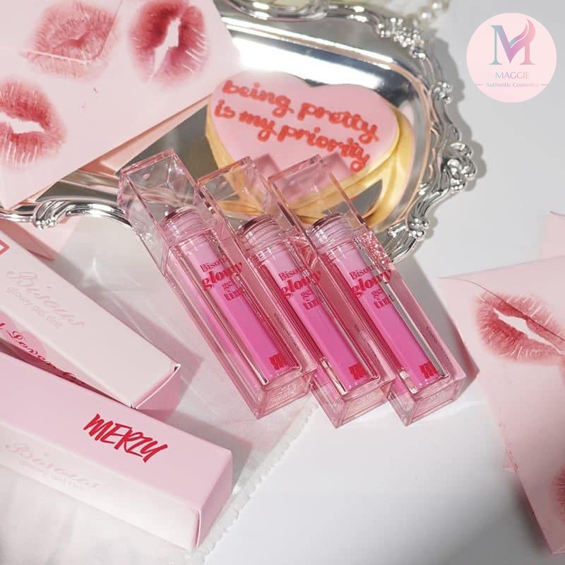 Son Bóng Pha Lê Căng Mọng, Bền Màu Merzy Bisous Glowy Gel Tint