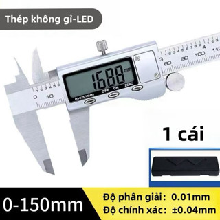 Thước kẹp điện tử 150mm thép hợp kim không rỉ màn hình LCD TUOSEN hàng chính hãng