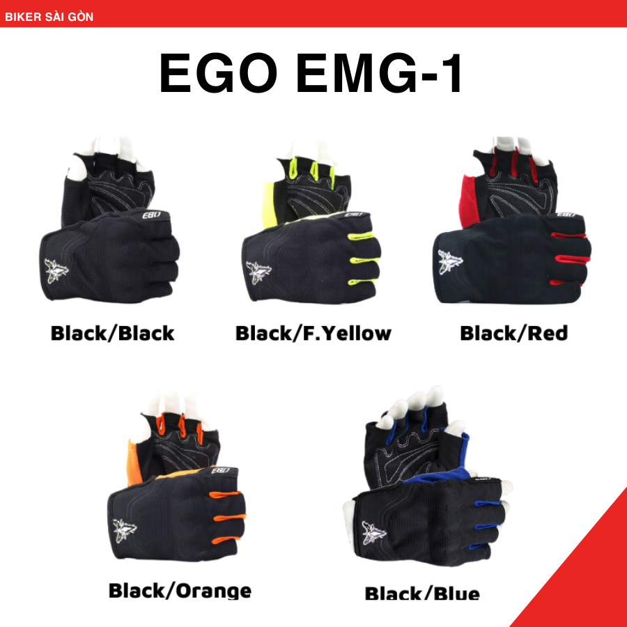 Găng Tay Bảo Hộ Lái Moto, Xe Máy EGO EMG-1 - Biker Sài Gòn