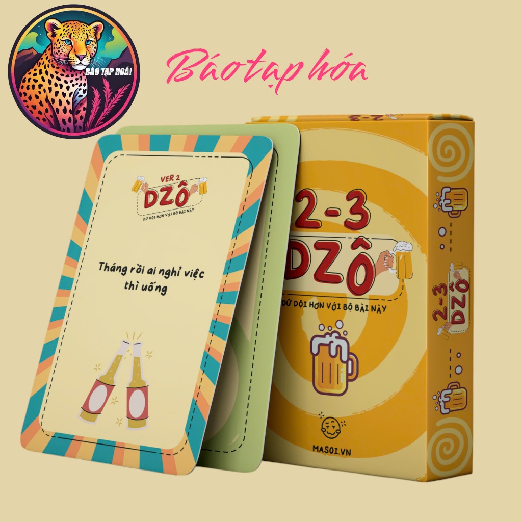 Thẻ bài ăn nhậu Drinking 2-3 Dzô Ver 2 _35 lá, nhóm nhiều người chơi cực vui khi chén