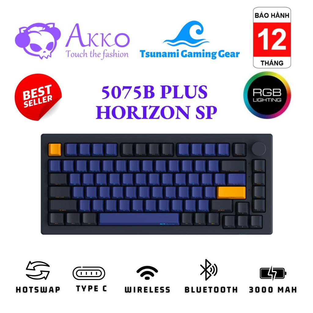 Bàn phím cơ AKKO 5075B Plus Horizon SP (Multi-modes/ Hotswap/ RGB)
