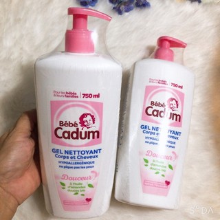 Tắm gội hạnh nhân Cadum cho sơ sinh và trẻ nhỏ 750ml