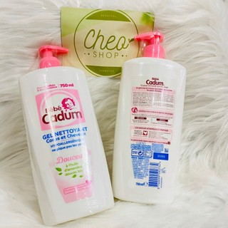 Tắm gội hạnh nhân Cadum cho sơ sinh và trẻ nhỏ 750ml