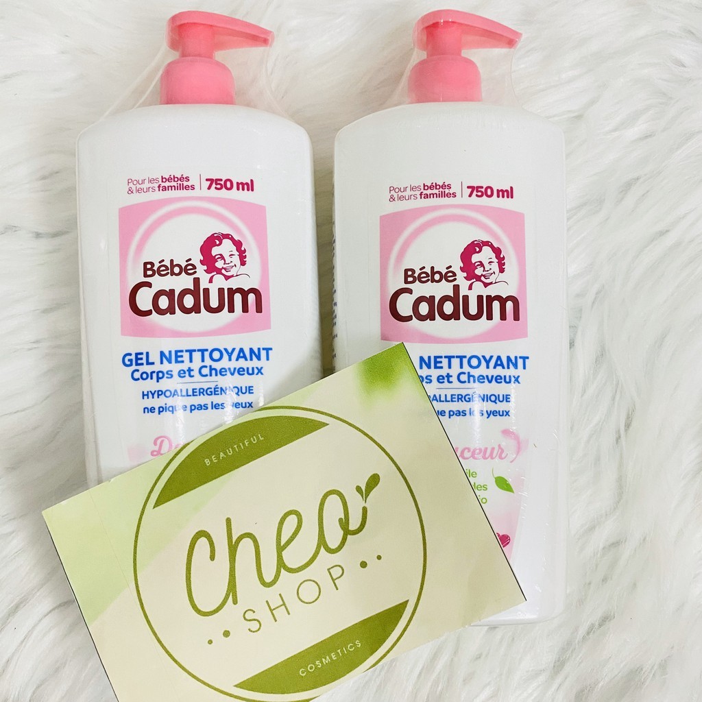 Tắm gội hạnh nhân Cadum cho sơ sinh và trẻ nhỏ 750ml