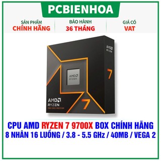  Bộ vi xử lý AMD Ryzen 7 9700X   3.8GHz Boost 5.5GHz   8 nhân 16 luồng   40MB   AM5- Chính hãng-36T 