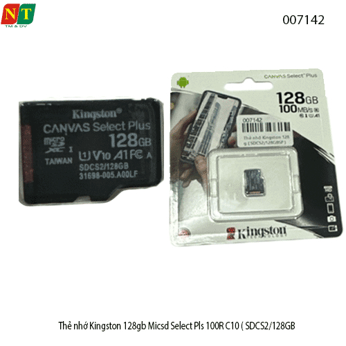 Thẻ nhớ Kingston 128gb Micsd Select Pls 100R C10 ( SDCS2/128GB )