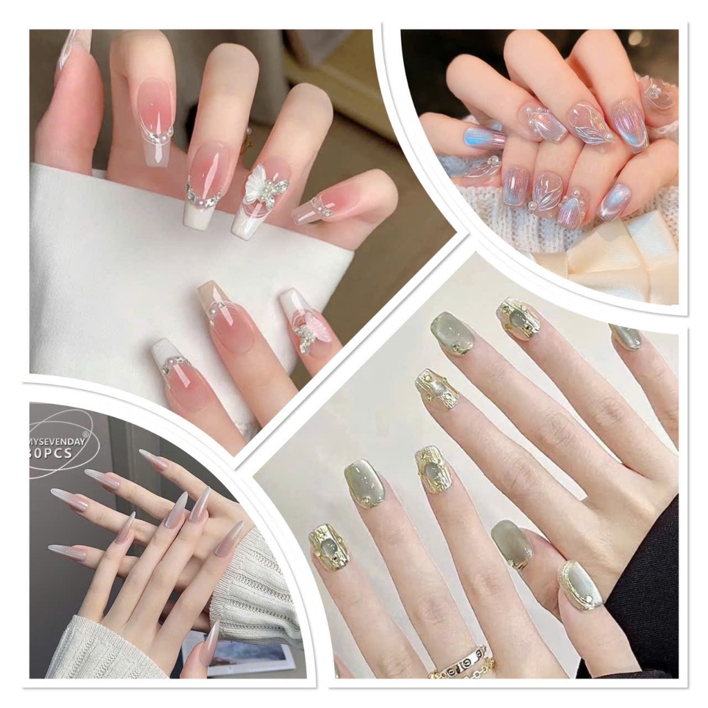  LINK TỔNG HỢP MÃ G  Móng Tay Giả Đính Đá Bộ 30 Móng Giả Kèm Keo Dán Mẫu Đi Chơi Tết 2026 