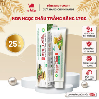 Kem Đánh Răng Dược Liệu Ngọc Châu Trắng Sáng 170g - Giúp răng trắng sáng an toàn, tự nhiên (không bào mòn men răng)