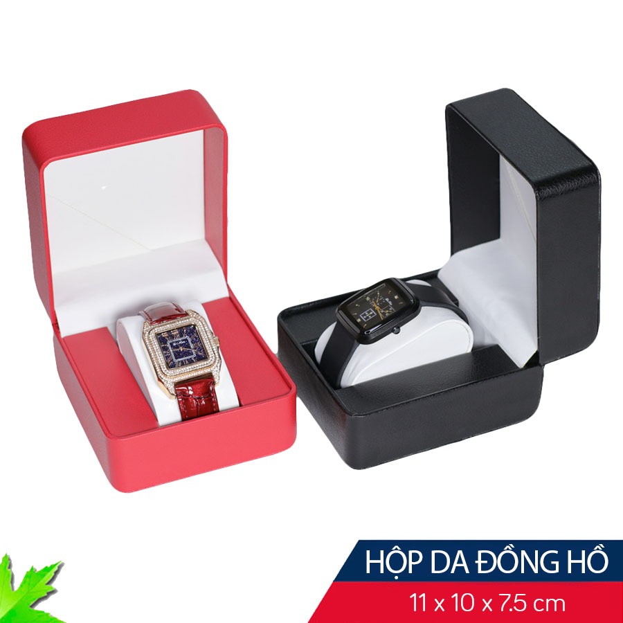 [HCM] Hộp da đồng hồ sang trọng - Gối trắng