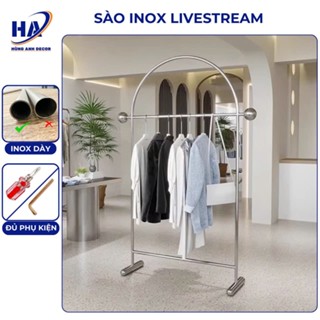  Sào treo quần áo shop thời trang nam nữ  sào treo đồ livetream bằng thép không gỉ kiểu dáng hiện đại Cao 1800mm 