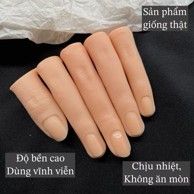 Bộ 5 ngón tay khác size Ngón Tay giả Học Nail Làm Mẫu Bộ 5 ngón tay nhiều size nhựa cứng