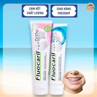  01 tuýp Kem đánh răng cho người niềng răng Fluocaril Thái Lan vị bạc hà nha đam hàng chuẩn 