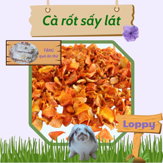 Cà rốt/rau củ sấy 50g - đồ ăn vặt dành cho thỏ/sóc/chuột lang/hamster/chinchila