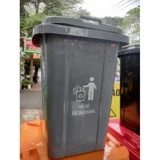  Thùng rác công nghiệp 60L ko bánh xe 8 màu 