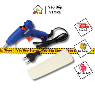 Máy bắn keo nến Silicon nóng chảy loại nhỏ 20W, Súng bắn keo nến (Màu ngẫu nhiên, Không giá đỡ)