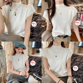 Áo len dệt kim cộc tay dơi che khuyết điểm