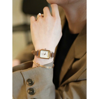  Đồng hồ Juli.us melo mặt vuông dây da nâu chuẩn au 