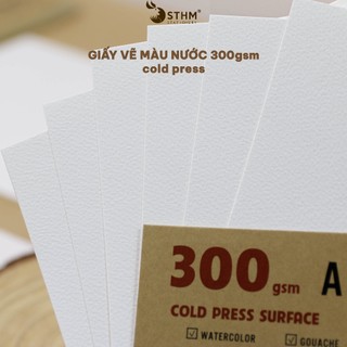  Giấy vẽ màu nước - Canson 300gsm - Vẽ màu nước marker touchliit - STHM stationery 