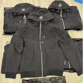 Áo Gió, Áo Dù Có Nón Hổ Giấy Thêu Đen 2 Lớp ZanZang Thời Trang Nam Nữ Cao Cấp