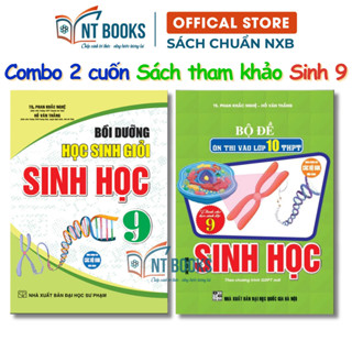 Sách - Combo Bộ Đề Ôn Thi Vào Lớp 10 THPT Môn Sinh Học + Bồi Dưỡng Học Sinh Giỏi Sinh Học 9 - Phan Khắc Nghệ (Bộ 2 Cuốn)