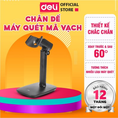 Chân Đế Máy Quét Mã Vạch DELI Để Bàn Tương Thích Hỗ Trợ Các Loại Máy Quét Mã Vạch Góc Xoay 60°
