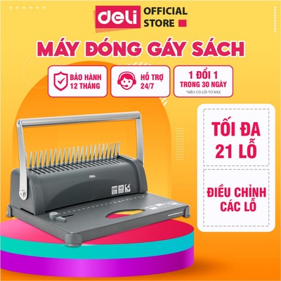 Máy Đóng Gáy Xoắn Lò Xo DELI E3871 Tiện Dụng Cho Tài Liệu, Sách, Lịch Thiêt Kế Chắc Chắn Siêu Bền