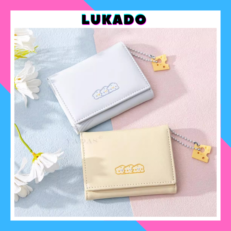 Ví ngắn nữ mini bỏ túi nhỏ gọn cute giá rẻ đựng tiền thời trang Hàn Quốc đựng tiền nhiều ngăn đẹp LU