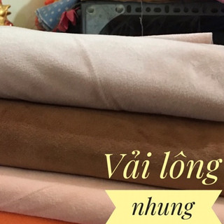 Combo vải lông nhung đủ màu và chỉ may