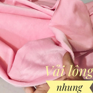 Combo vải lông nhung đủ màu và chỉ may