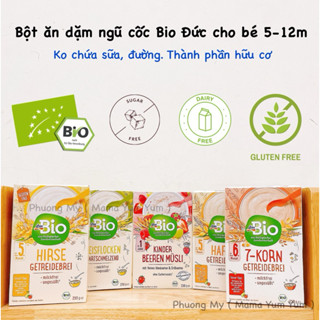 Date 7,9,12/2026 Bột ăn dặm ngũ cốc hữu cơ Bio cho bé từ 5,6,12 tháng( 5m, 6m, 12m) Không chứa sữa cho bé dị ứng đạm bò