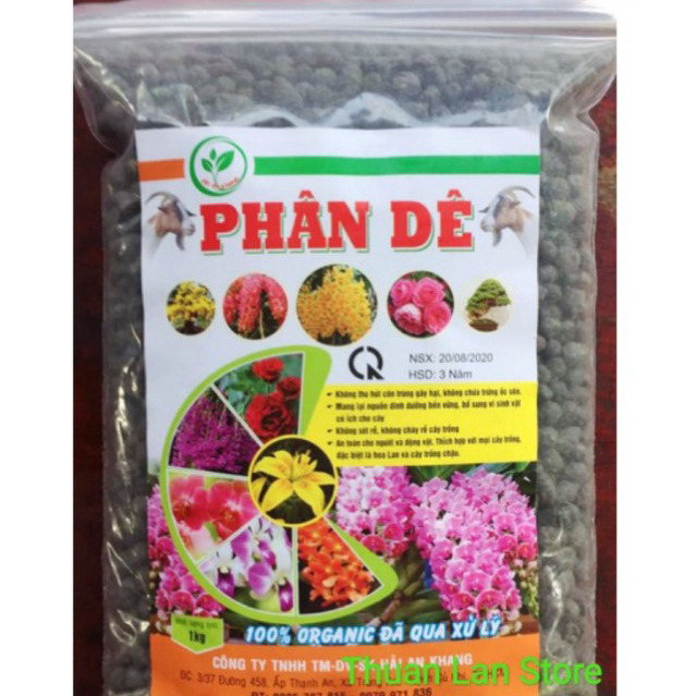 [ĐÃ QUA XỬ LÍ] Phân Dê Sạch Hữu Cơ Nguyên Chất gói 1kg