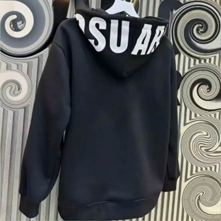 Áo khoác Nỉ Lá Áo Hoodie Zip Phối Chữ Dsqdduared2 In Trên Mũ  nam nữ Mũ 2 Lớp  Chất Nỉ Tàu Dày Dặn Cao Cấp Boy Phố