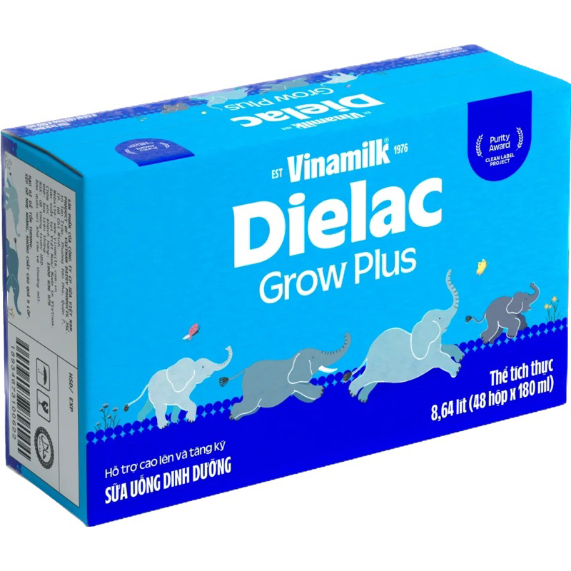 Thùng 48 hộp sữa bột pha sẵn Dielac Growplus 180ml