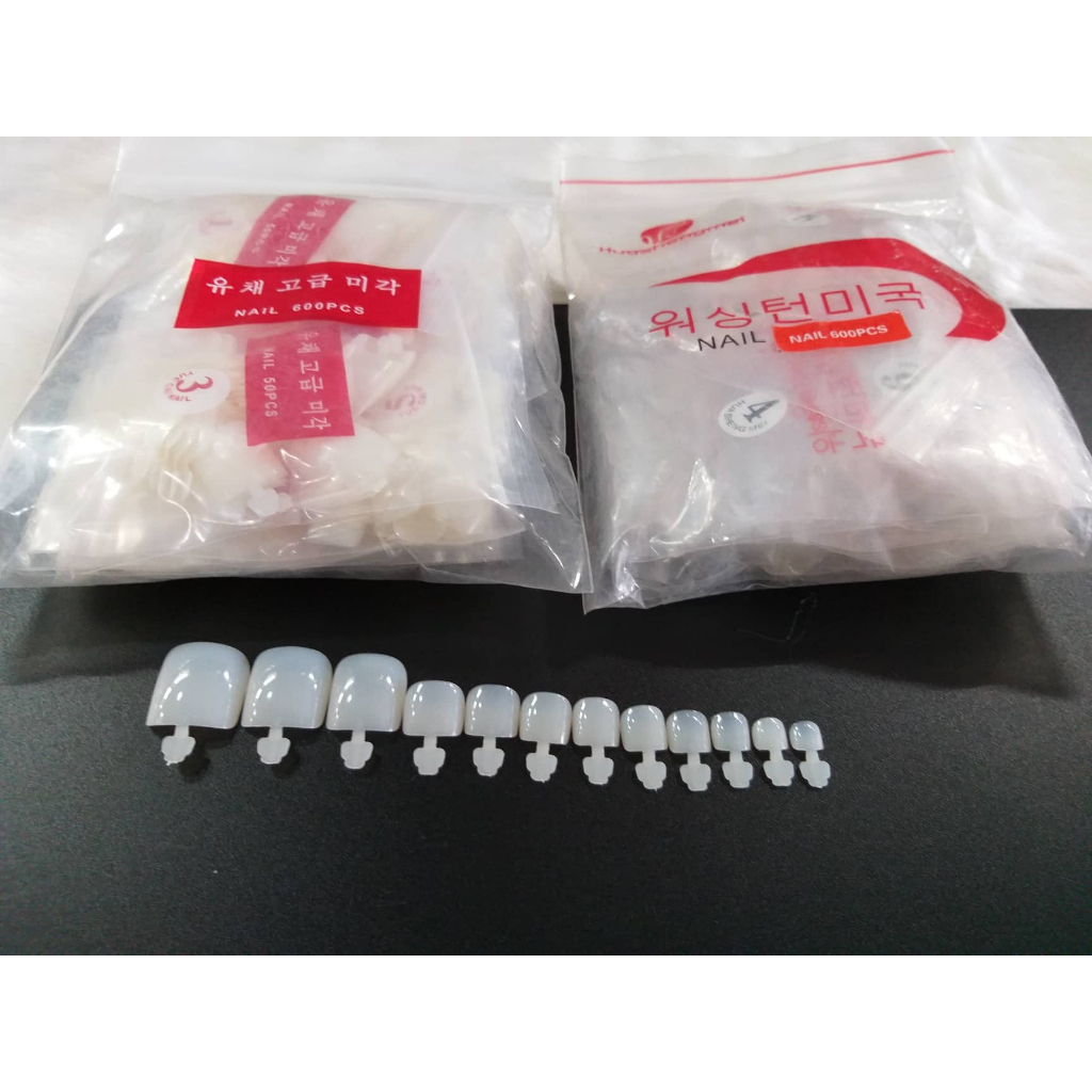Móng Úp Chân Hàn Form Móng Cực Chuẩn Đủ Số - 1 Túi 600Pcs