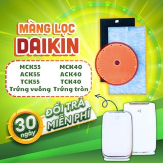 Màng lọc không khí DAIKIN MCK55 TCK55 ACK55 MCK40 ACK40. Tấm màng hepa, lõi than hoạt tính Daikin