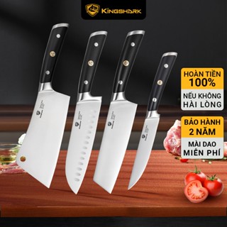 Bộ dao 4 món làm bếp cao cấp, thép không gỉ sắc bén tiện dụng- Kingshark Premium Series CB41