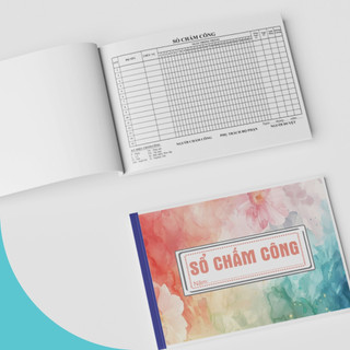 SỔ CHẤM CÔNG  - 100 TỜ  - KHỔ A4 - IN 2 MẶT